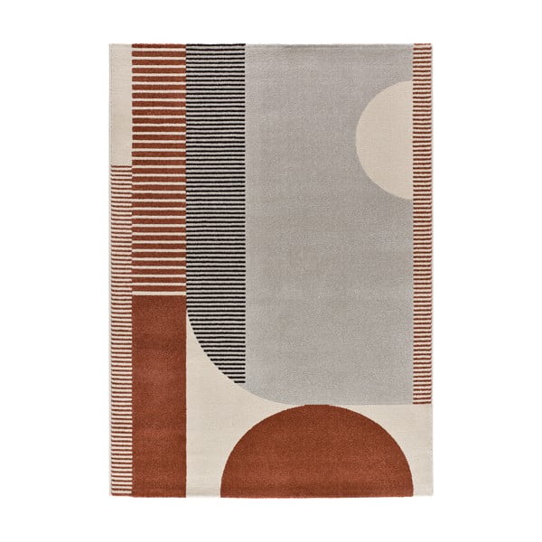 Rot-grauer Teppich 160 × 230 cm Gaia - Universal-image-4