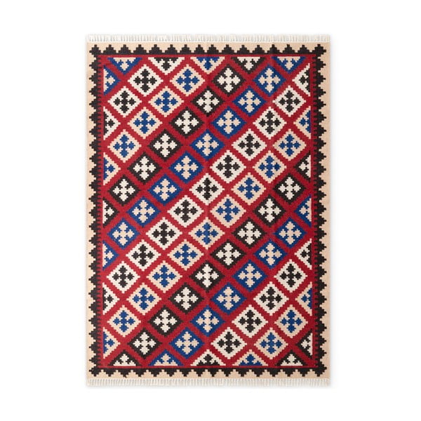 Roter, beidseitig nutzbarer, handgewebter Wollteppich, 160 × 230 cm Kamal Rami - Hanse Home