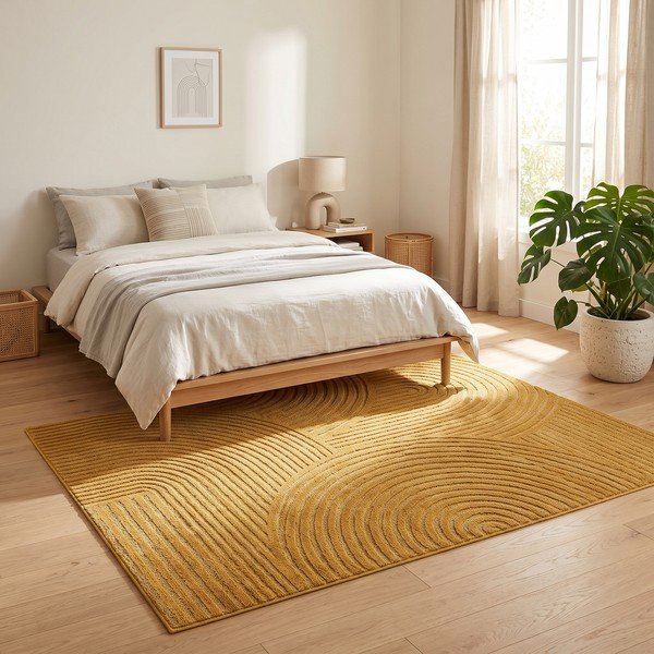 Ockergelber Teppich 160x230 cm Whirl – ESTE-image-2