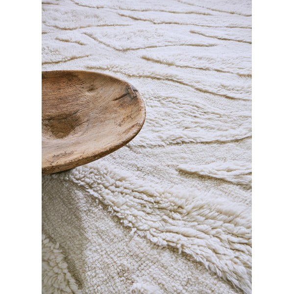 Weißer, waschbarer, handgewebter Wollläufer, 70 × 200 cm Enkang Ivory - Lorena Canals-image-3