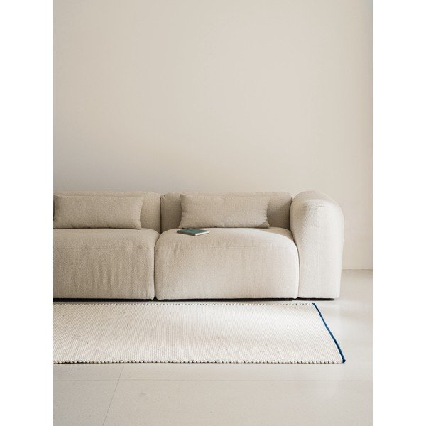 Blau/beige, handgewebter Wollläufer, 80 x 170 cm Lenu - noo.ma-image-4