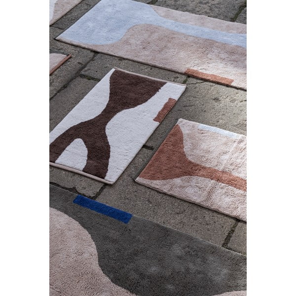 Weiß-beiger, waschbarer Baumwollteppich, 50 x 80 cm Figura - Mette Ditmer Denmark-image-3