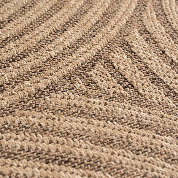 Brauner, runder Teppich für den Innen- und Außenbereich, Ø 120 cm Timber 1401 - Ayyildiz Carpets-image-2