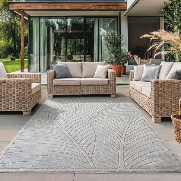 Teppich für den Innen- und Außenbereich in Silber, 160 x 230 cm Nova 1203 - Ayyildiz Carpets-image-1