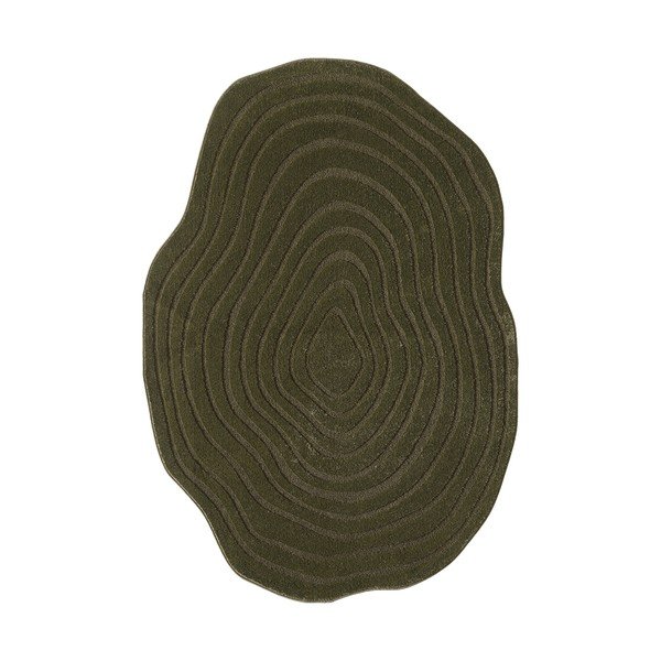 Dunkelgrüner Teppich 160 × 230 cm Pebble - ESTE