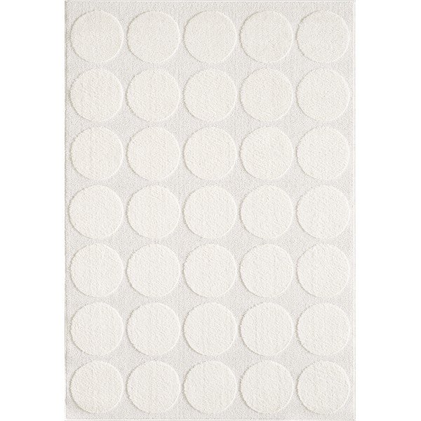 Cremefarbener Teppich 120 × 170 cm Bubble - ESTE