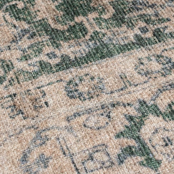 Grüner, waschbarer Teppich, 115 x 170 cm Beau Floral - Flair Rugs-image-3