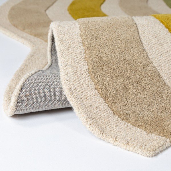 Grüner/naturfarbener, handgewebter Wollteppich, 160 × 230 cm Cascade Wool - Flair Rugs-image-4
