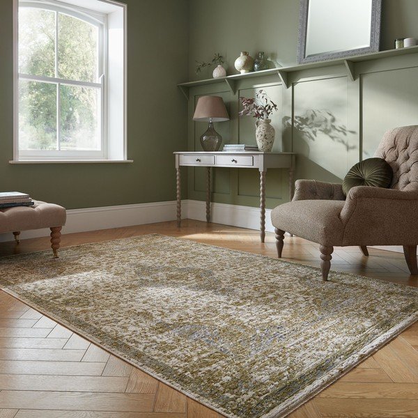 Grüner Teppich 120 × 160 cm Cordelia Vintage - Flair Rugs-image-1