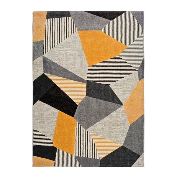 Gelber/grauer Teppich 80x150 cm Gladys Sarro – Universal