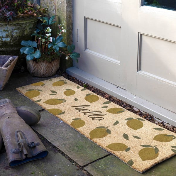 Fußmatte aus Kokosfasern, 40 x 120 cm Hello Lemons - Artsy Doormats-image-1