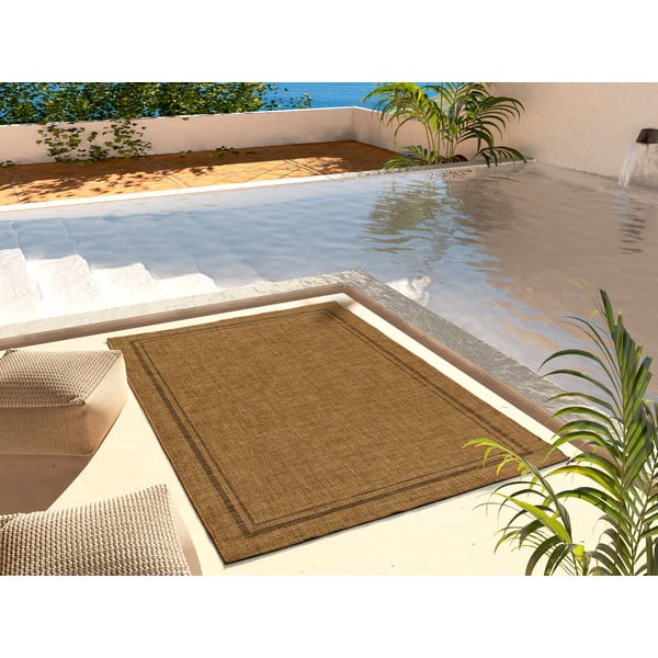 Brauner Outdoor-Teppich 120 × 170 cm Guinea Natural - Universal-image-1