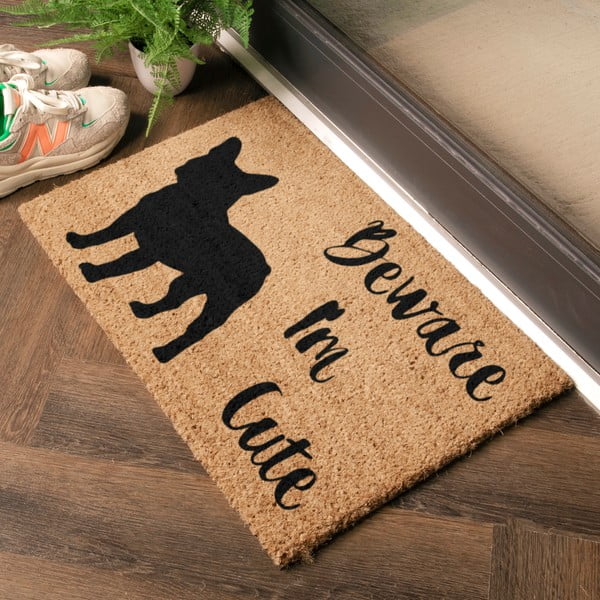 Fußmatte aus Kokosfasern, 40 x 60 cm Beware I'm Cute French Bulldog - Artsy Doormats-image-1