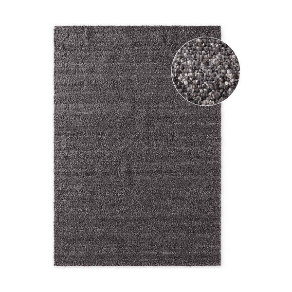 Dunkelgrauer, handgewebter Teppich aus Bouclé-Material, 160 × 230 cm Notting Hill Portobello - Ted Baker