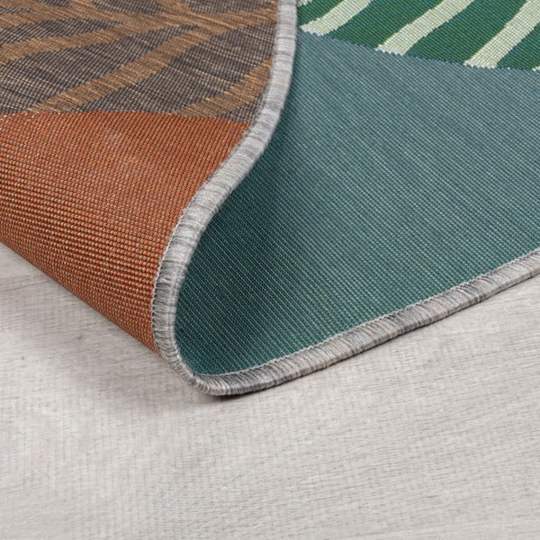 Grüner runder Teppich für den Außenbereich, Ø 160 cm Eric - Flair Rugs-image-4