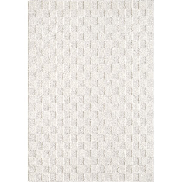 Cremefarbener Teppich 120 × 170 cm Mosaic - ESTE
