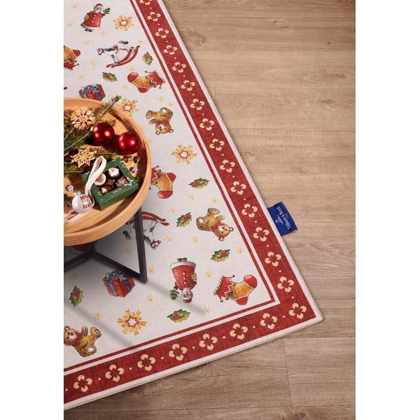 Roter Teppich mit Weihnachtsmotiv, 160 × 230 cm Toy's Delight Red Christmas - Villeroy&Boch-image-2