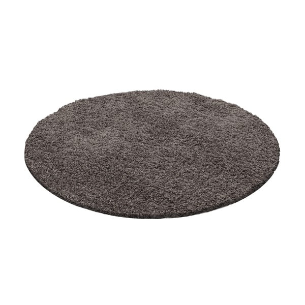 Brauner runder Teppich, Durchmesser 200 cm Life - Ayyildiz Carpets