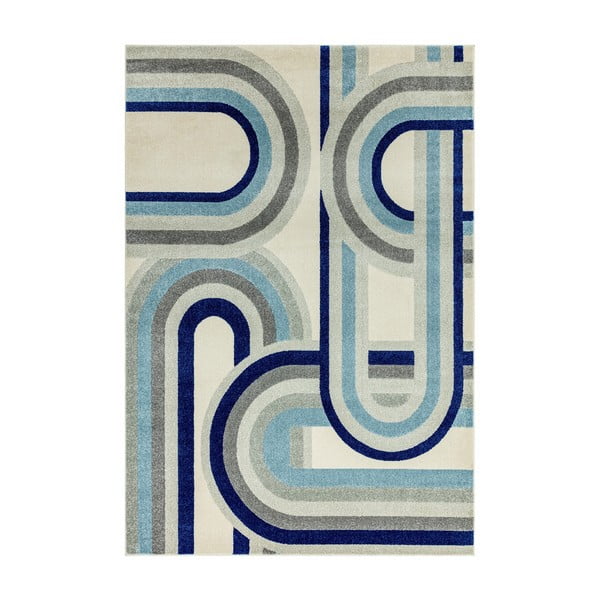 Grau-blauer Teppich, 200 × 290 cm Nova Retro Blue - Asiatic Carpets