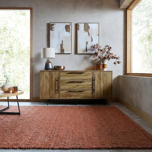 Handgewebter Teppich in Terrakotta-Farbe, 160 × 230 cm Finley - Flair Rugs-image-1