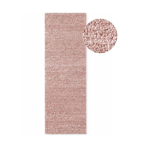 Altrosa, handgewebter Läufer aus Bouclé-Stoff, 80 x 200 cm Notting Hill Portobello - Ted Baker
