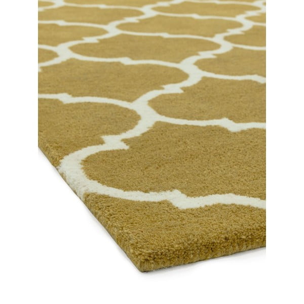 Ockergelber, handgewebter Wollteppich, 200 × 290 cm Albany Ogee - Asiatic Carpets-image-2