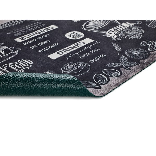 Schwarzer Teppich 52x200 cm Ricci Menu – Universal-image-2