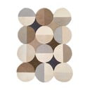 Grau-beiger, handgewebter Wollteppich, 160 × 230 cm Mia Ellipse - Flair Rugs