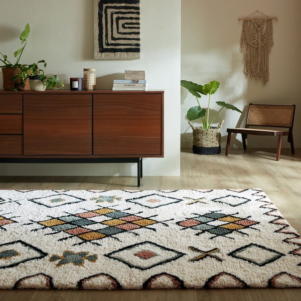 Cremefarbener, handgewebter Wollteppich, 160 x 230 cm Moroccan Midar - Flair Rugs-image-1