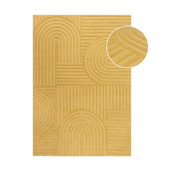 Gelber Wollteppich, 160 × 230 cm Zen Garden - Flair Rugs