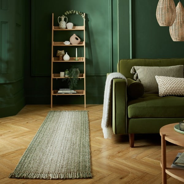Grüner Läufer, 60 × 230 cm - Flair Rugs-image-1
