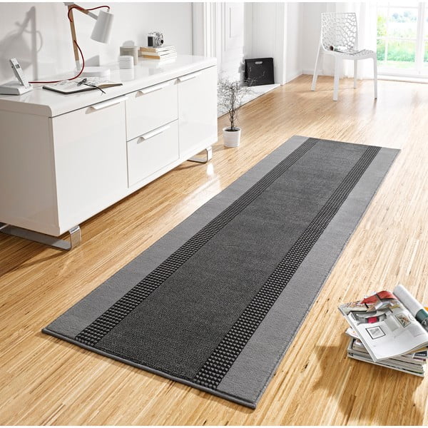 Grauer Läufer 80 × 300 cm Basic - Hanse Home-image-1