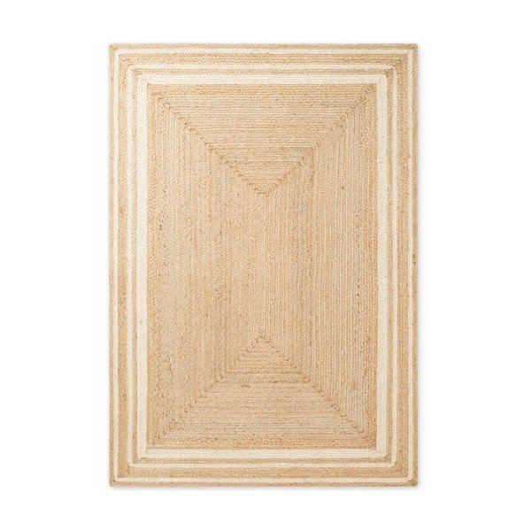 Cremefarben/in Naturfarbe, beidseitig nutzbar/handgewebter Jute-Teppich, 120 x 170 cm Looma - Hanse Home-image-4