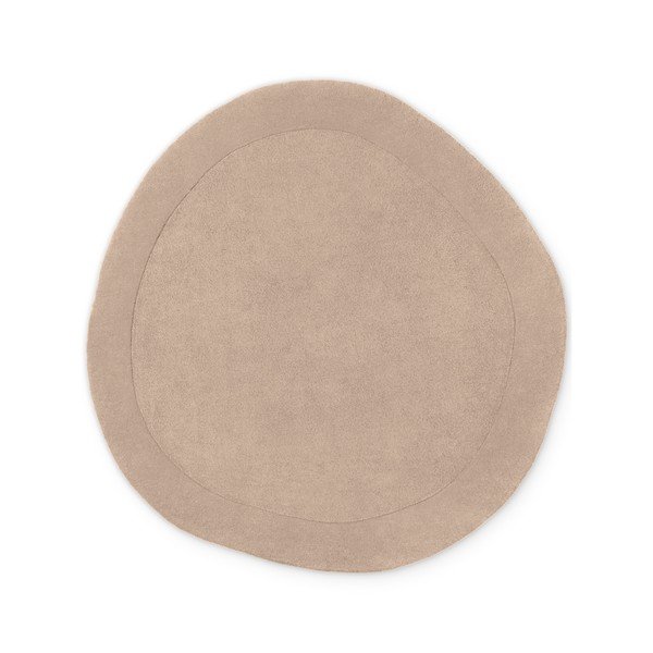 Beiger, handgewebter, runder Teppich mit Wollanteil, Ø 160 cm Organic Kivi Beige - Villeroy&Boch