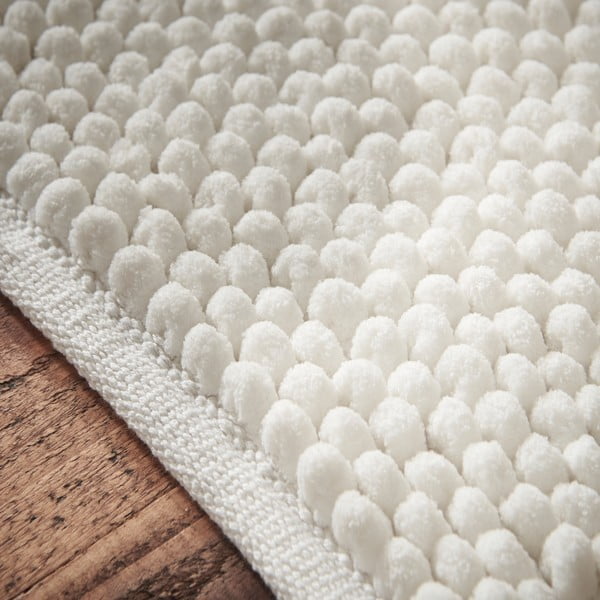 Weißer Badezimmerteppich, 50 × 120 cm Aspen Bobble - Bianca-image-2