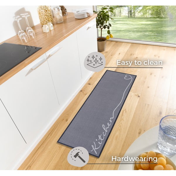 Grauer, waschbarer Läufer, 50 x 150 cm Cook & Clean - Hanse Home-image-3