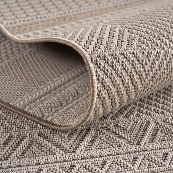 Beiger runder Teppich für den Innen- und Außenbereich, Ø 120 cm Desert 1302 - Ayyildiz Carpets-image-3