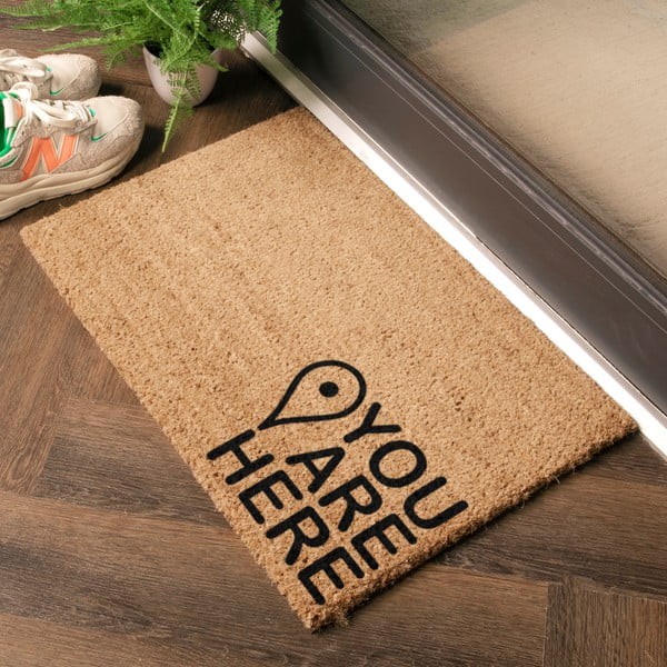 Fußmatte aus Kokosfasern, 40 x 60 cm You Are Here - Artsy Doormats-image-1