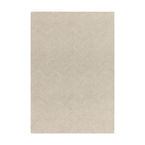 Cremefarbener, handgewebter Teppich mit Wollanteil, 200 x 290 cm Theodore Chevron - Asiatic Carpets