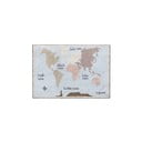 Waschbarer, handgewebter Baumwoll-Kinderteppich, 140 x 200 cm Vintage Map - Lorena Canals
