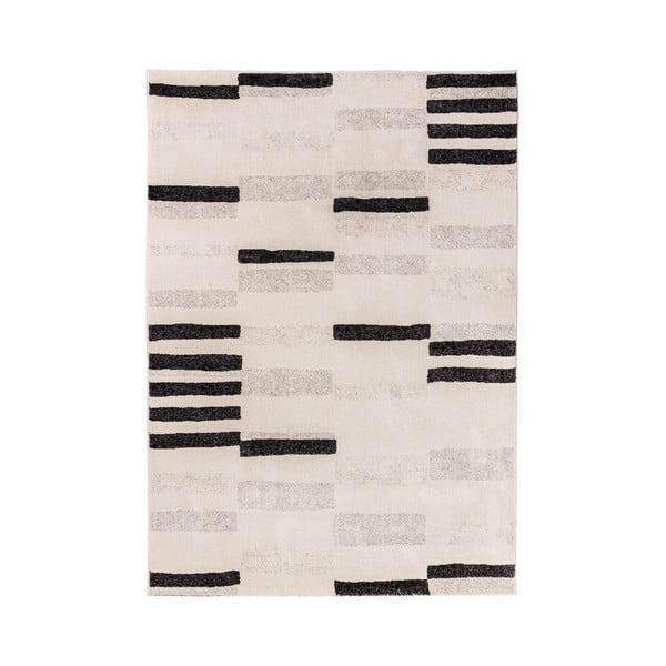Grauer/cremefarbener Teppich 160 x 230 cm Mosaica - Universal