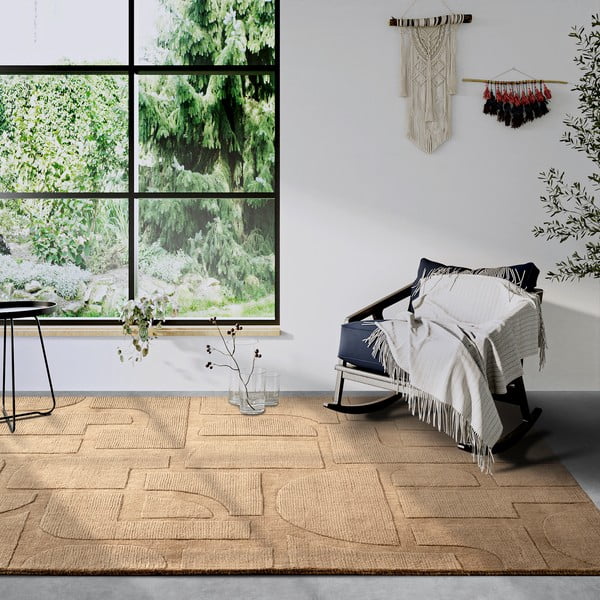 Beiger, handgewebter Wollteppich, 80 x 150 cm Alexis - Villeroy&Boch-image-1