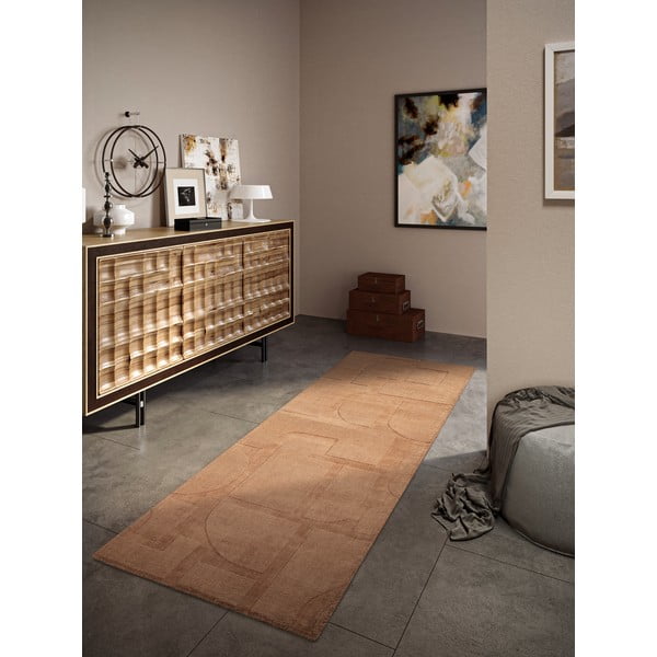 Brauner, handgewebter Wollläufer, 80 x 250 cm Alexis - Villeroy&Boch-image-1