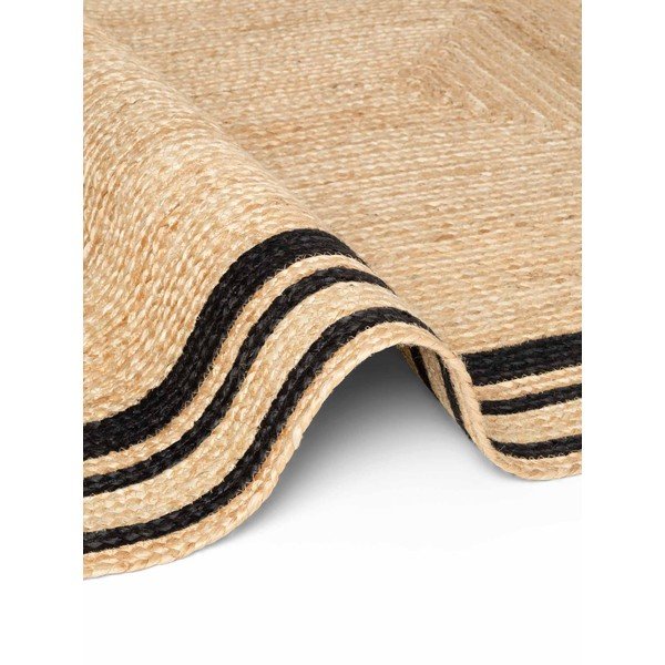 Schwarz/naturfarben, beidseitig verwendbar, handgewebter Jute-Läufer, 70 x 200 cm Looma - Hanse Home-image-4