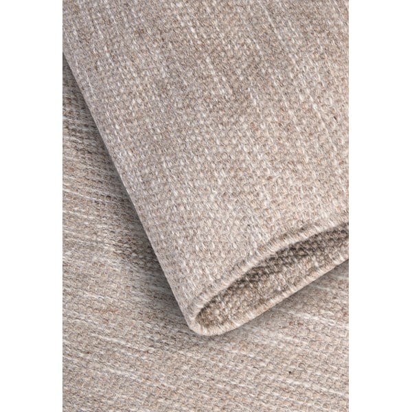 Beiger, handgewebter Teppich mit Wollanteil, 190 × 280 cm Pradesh Linen White - Elle Decoration-image-3