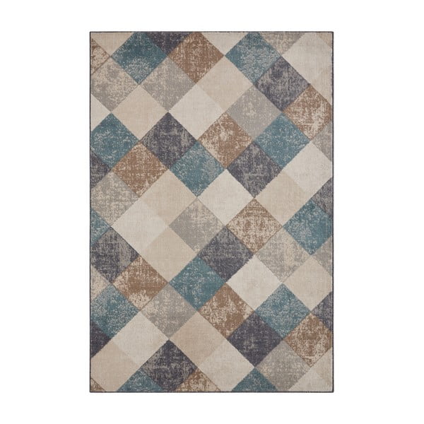 Blau-beiger Teppich, 240 × 340 cm Terrain - Hanse Home