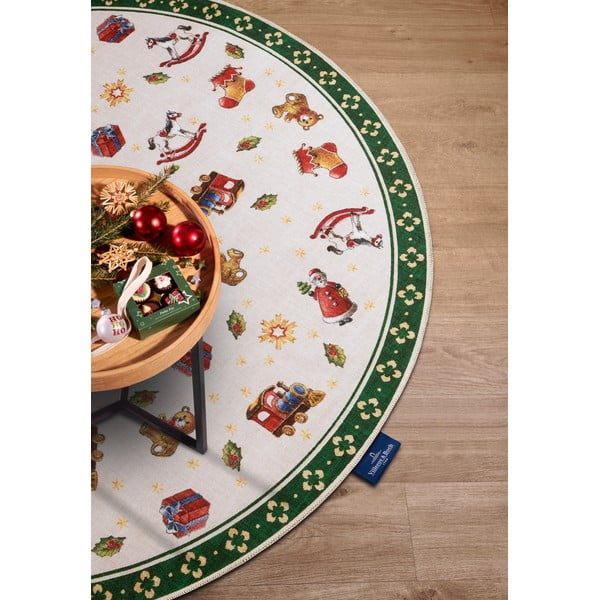 Grüner, runder Teppich mit Weihnachtsmotiv, Ø 150 cm Toy's Delight Green Christmas - Villeroy&Boch-image-3