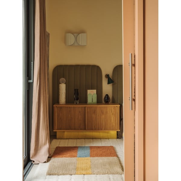 Handgewebter Wollteppich, 80 × 140 cm Chroma Cinnamon - Lorena Canals-image-1