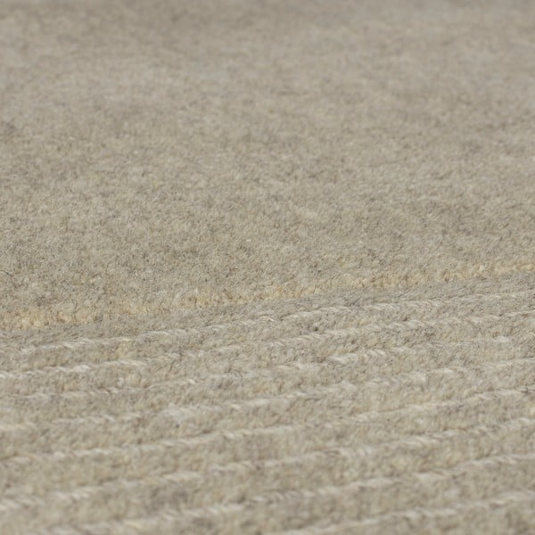 Beiger Wollläufer 60 × 230 cm Textured Wool Border - Flair Rugs-image-3