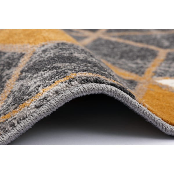 Teppich in Ockergelb und Grau, 133 × 190 cm Soft - FD-image-2